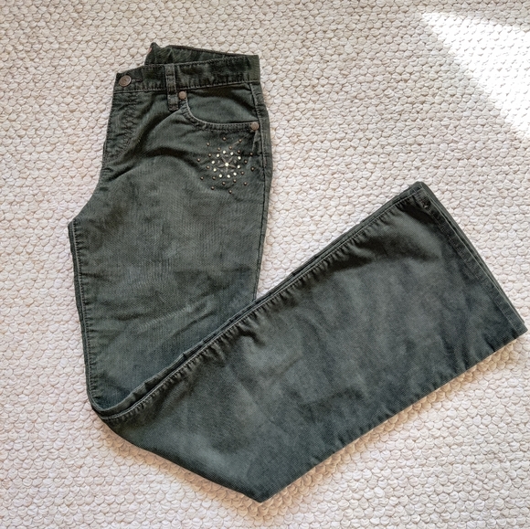 GAP Olive Rhinestone Children's Pants - Picture 1 of 10